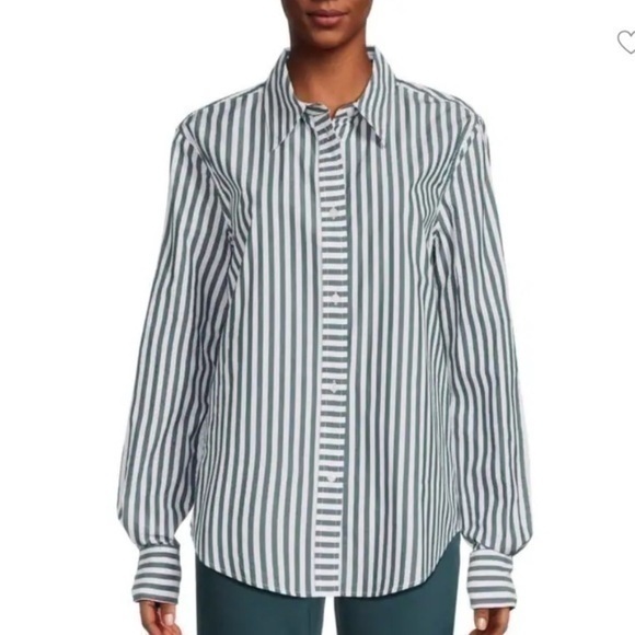 SOLID & STRIPED Lauren Stripe Button Down Shirt Size Medium